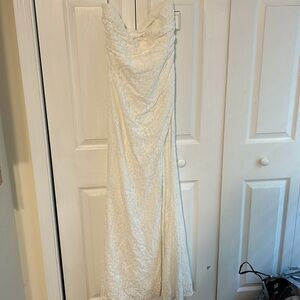 Size 8. DB studio strapless wedding dress.